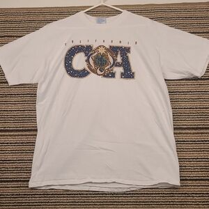 COA California Ocean Alliance All Sport White Cotton Sz XL Mens T Shirt VTG RARE
